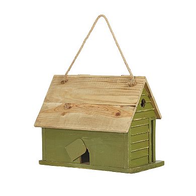 Glitzhome 14.25”l Wood Hanging Birdhouse For Outdoors