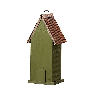 Glitzhome 14.75" H Distressed Bird House