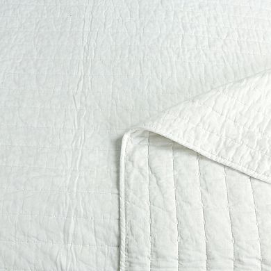 Marcielo 3 Piece 100% Cotton Oversized Bedspread Lightweight Quilt Set Stitching