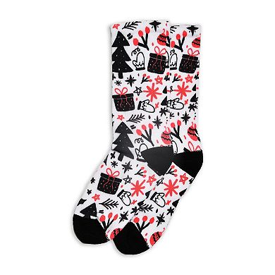 Christmas Holiday Colorful Coolmax Crew Socks For Men & Women