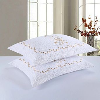 Marcielo 2 pc Embroidered Pillow Shams