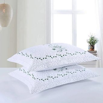 Marcielo 2 pc Embroidered Pillow Shams