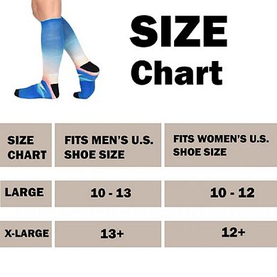 Sierra Socks Sunrise Pattern Coolmax Socks, Nature Collection For Men & Women Knee High Socks