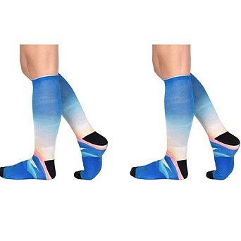 Sierra Socks Sunrise Pattern Coolmax Socks, Nature Collection For Men & Women Knee High Socks