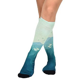 Sierra Socks Evergreen Pattern Coolmax Socks, Nature Collection For Men & Women Knee High Socks
