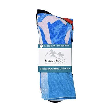 Sierra Socks Slippery Slopes Pattern Coolmax Sock, Nature Collection For Men & Women Knee High Socks