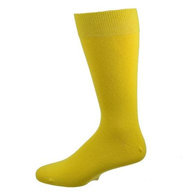 3 Pairs Of Men's Cotton Crew Socks In Solid, Colorful, Vibrant Designs