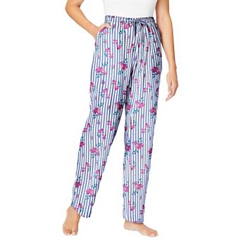 Dreams & Co. Plus Size Knit Sleep Pant