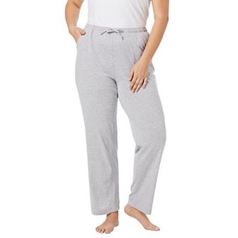 Dreams & Co. Plus Size Knit Sleep Pant