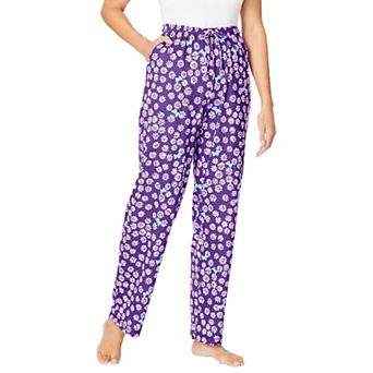 Dreams & Co. Plus Size Knit Sleep Pant