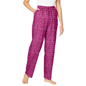 Dreams & Co. Plus Size Knit Sleep Pant