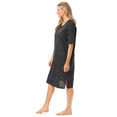 Dreams & Co. Plus Size Short-Sleeve Sleepshirt