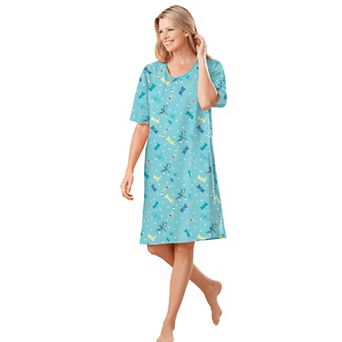 Dreams & Co. Plus Size Short-Sleeve Sleepshirt