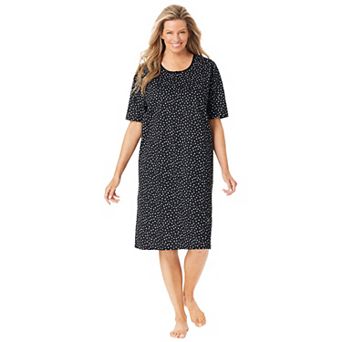 Dreams & Co. Plus Size Short-Sleeve Sleepshirt