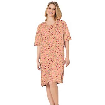 Dreams & Co. Plus Size Short-Sleeve Sleepshirt
