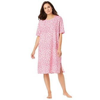 Dreams & Co. Plus Size Short-Sleeve Sleepshirt