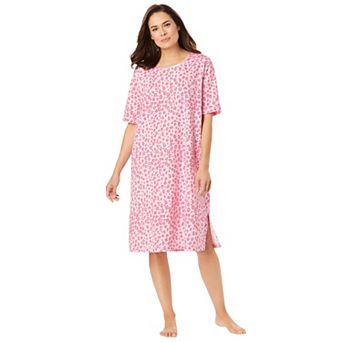 Dreams & Co. Plus Size Short-Sleeve Sleepshirt