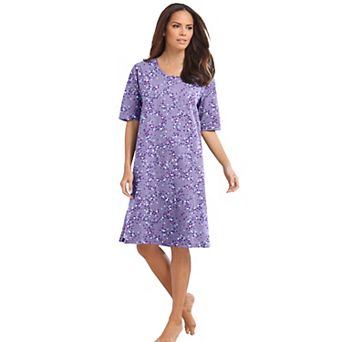 Dreams & Co. Plus Size Short-Sleeve Sleepshirt