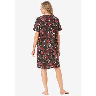 Dreams & Co. Plus Size Print Sleepshirt