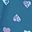 Deep Teal Hearts