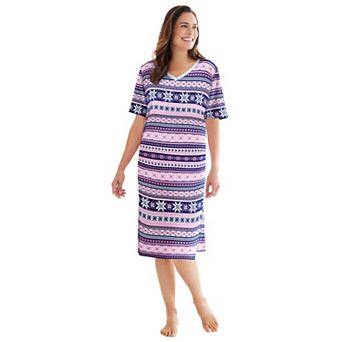 Dreams & Co. Plus Size Print Sleepshirt