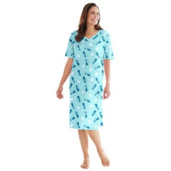 Dreams & Co. Plus Size Print Sleepshirt