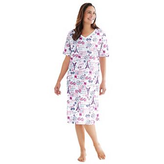 Dreams & Co. Plus Size Print Sleepshirt