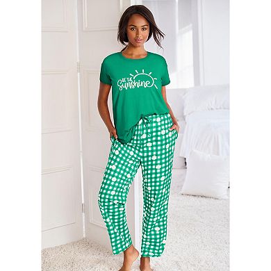 Dreams & Co. Plus Size Woven Sleep Pant
