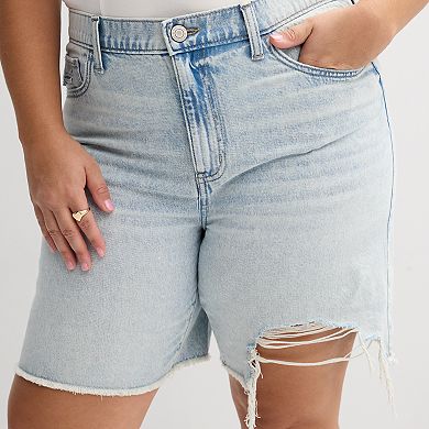 Juniors' Plus Size SO Longline Relaxed Shorts