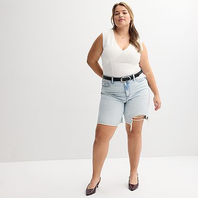 Juniors' Plus Size SO Longline Relaxed Shorts