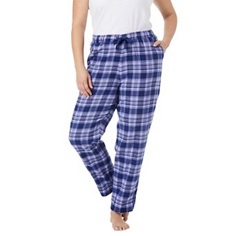 Dreams & Co. Plus Size Cotton Flannel Pants