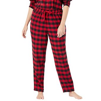 Dreams & Co. Plus Size Cotton Flannel Pants