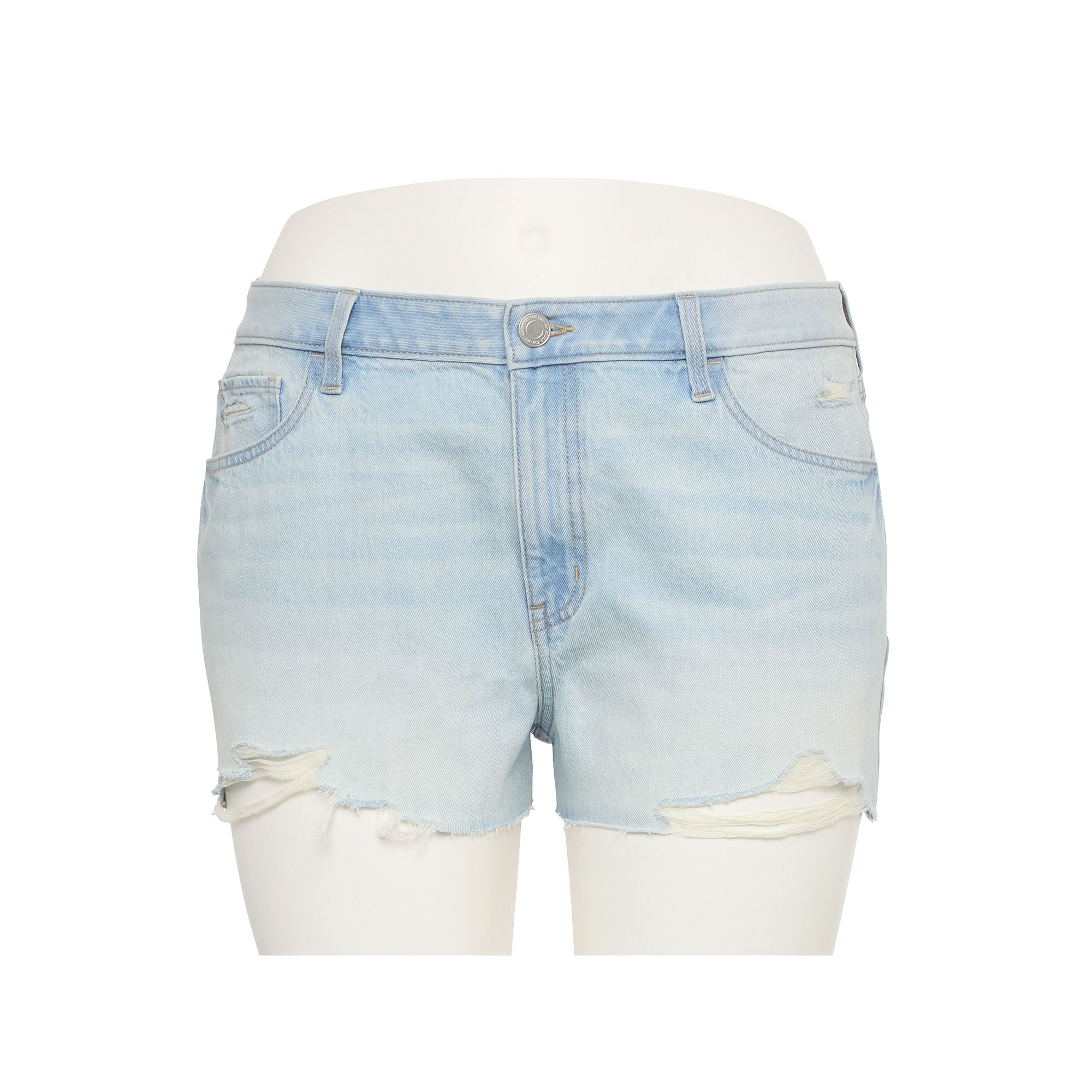 Juniors Plus Size SO® Mid-Rise Relaxed Jean Shorts, Womens, Size: 16, Li
