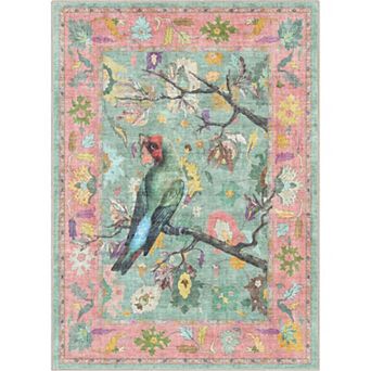 Well Woven Apollo Botanical Birds Ushak Modern Area Rug