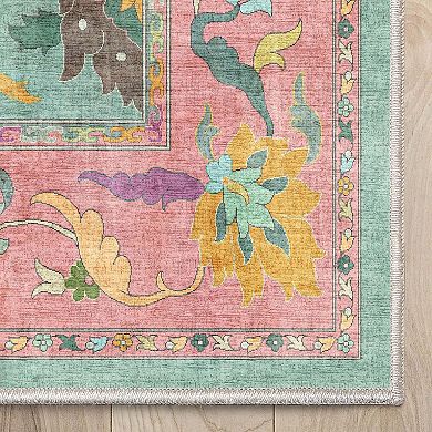 Well Woven Apollo Botanical Birds Ushak Modern Area Rug