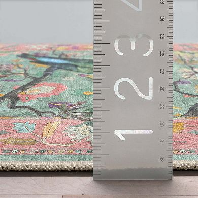 Well Woven Apollo Botanical Birds Ushak Modern Area Rug