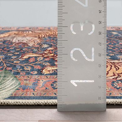 Well Woven Apollo Botanical Tiger Multi Navy Modern Area Rug