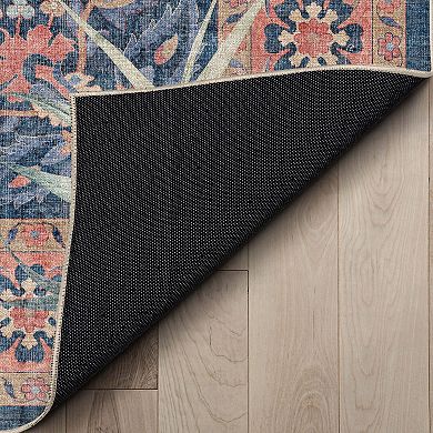 Well Woven Apollo Botanical Tiger Multi Navy Modern Area Rug
