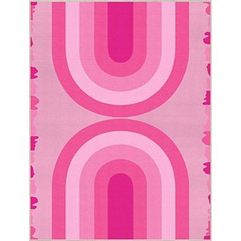 Well Woven Apollo Rainbow Pink Modern Area Rug