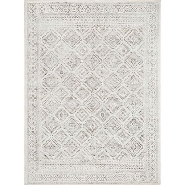 Well Woven Kings Court Sana Ivory Transitional Damask Area Rug