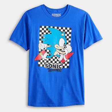 Men's Bioworld Sonic Classic Checker Run Graphic Tee