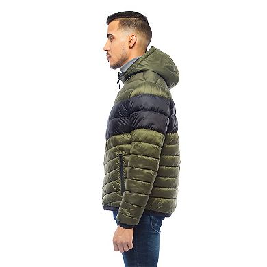 Men's Rokka&Rolla Lightweight Hooded Puffer Jacket