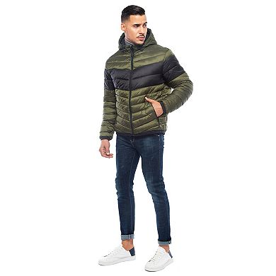 Men's Rokka&Rolla Lightweight Hooded Puffer Jacket