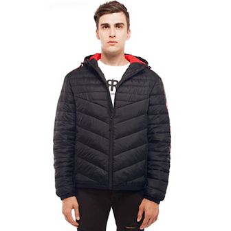 Men's Rokka&Rolla Lightweight Hooded Puffer Jacket