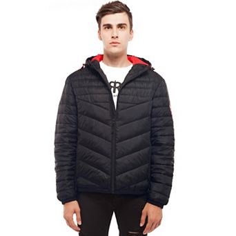 Men's Rokka&Rolla Lightweight Hooded Puffer Jacket