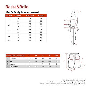 Men's Rokka&Rolla 8-in. Mesh Lined UPF 50+ Swim Trunks