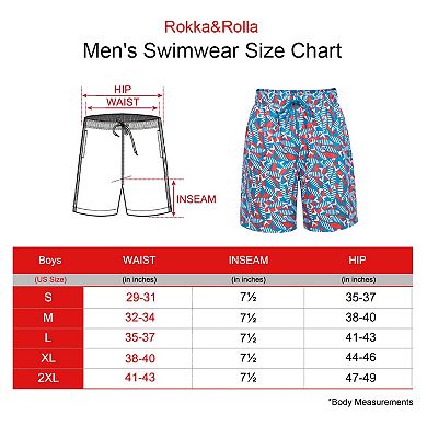 Men's Rokka&Rolla 7.5-in. Mesh Lined Swim Trunks