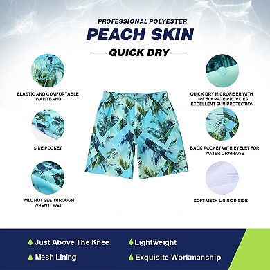 Men's Rokka&Rolla 8-in. Mesh Lined UPF 50+ Swim Trunks