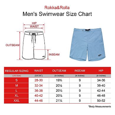 Men's Rokka&Rolla 9" Stretch Swim Trunks