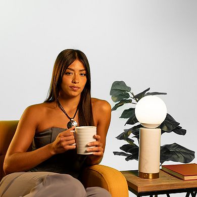 Ozarke Marble Glow Table Lamp with USB Charging Port